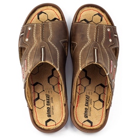 Olivier Herren 334GT braune Hausschuhe 1