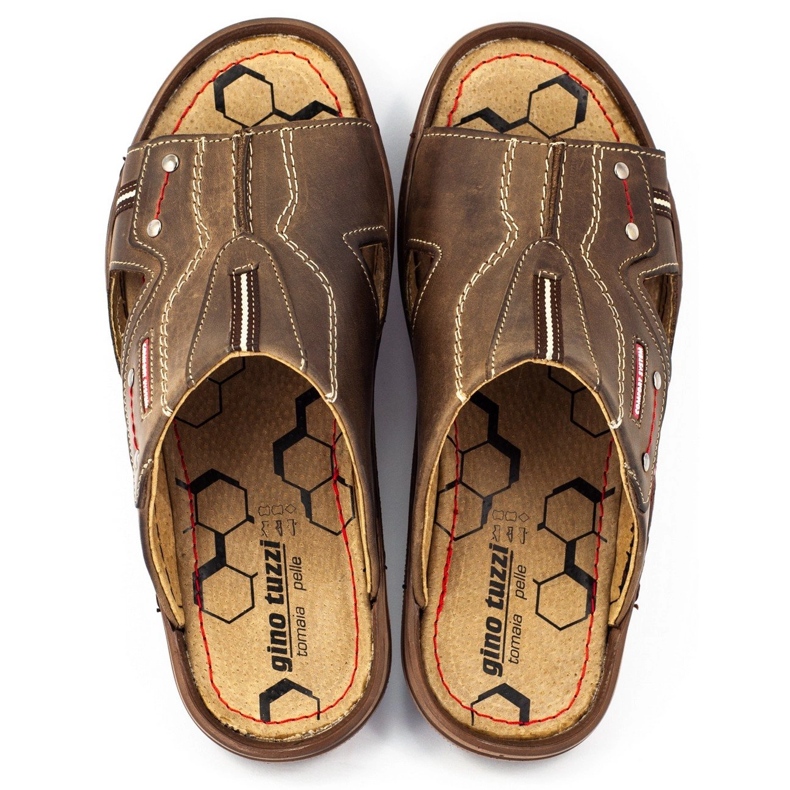 Olivier Herren 334GT braune Hausschuhe 1