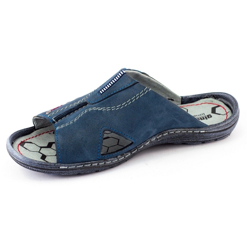 Herren 334GT dunkelblaue Hausschuhe marineblau 2