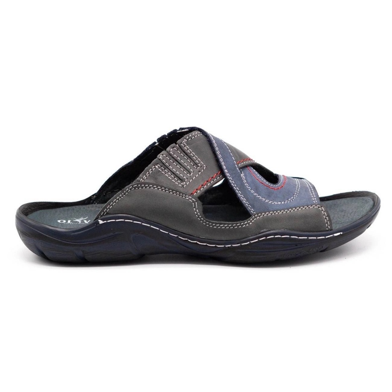 Mario Pala 400 dunkelblaue Hausschuhe für Herren marineblau 1