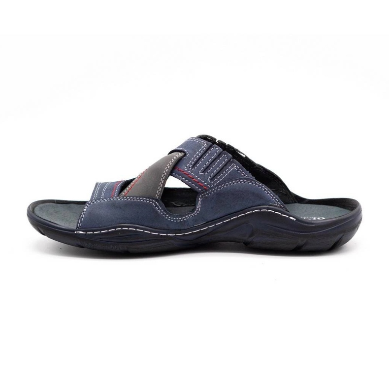 Mario Pala 400 dunkelblaue Hausschuhe für Herren marineblau 2