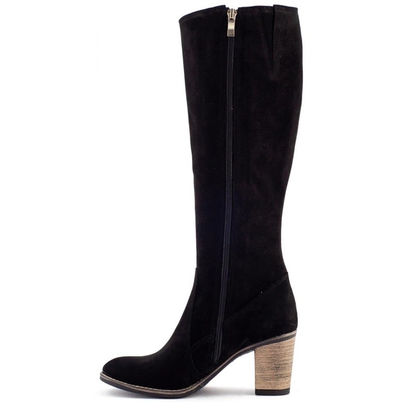 Olivier Schwarze isolierte Damenstiefel am Pfosten 1