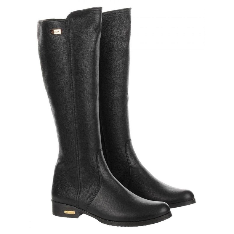 Olivier Schwarze Stiefel Ana, schwarze Maserung 2