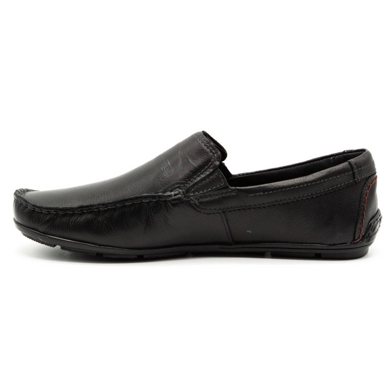 Olivier Herren Loafer 763 schwarz genarbt 1