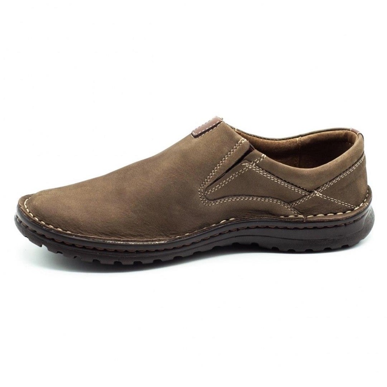 Joker Herren Leder Slipper 382 oliv grün 1
