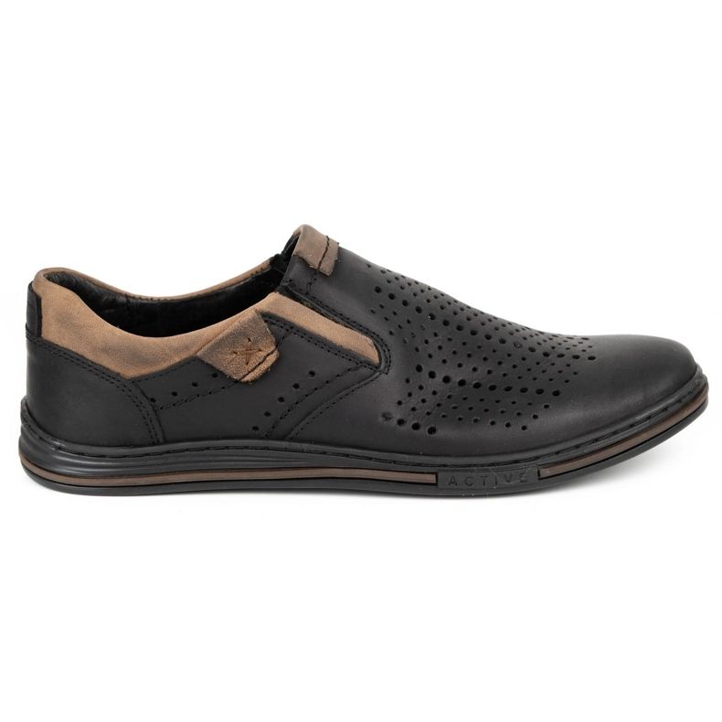 Polbut Herren Brogues 401 Summer Black schwarz 1