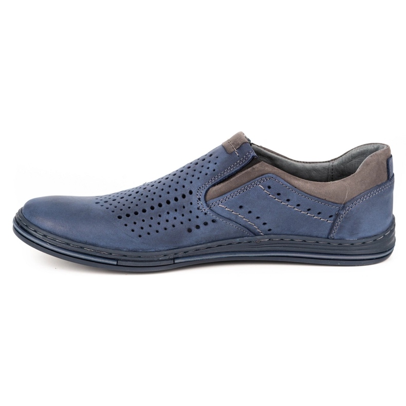Polbut Herren Brogues 401 Summer Navy Blue marineblau 2