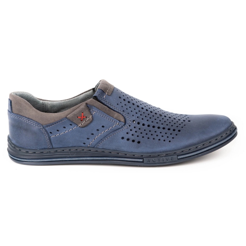 Polbut Herren Brogues 401 Summer Navy Blue navy blau 1