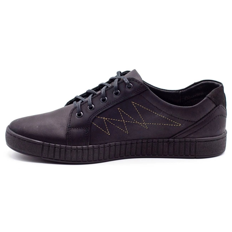 Polbut Casual Herrenschuhe J66 schwarz mit gold mehrfarbig 1