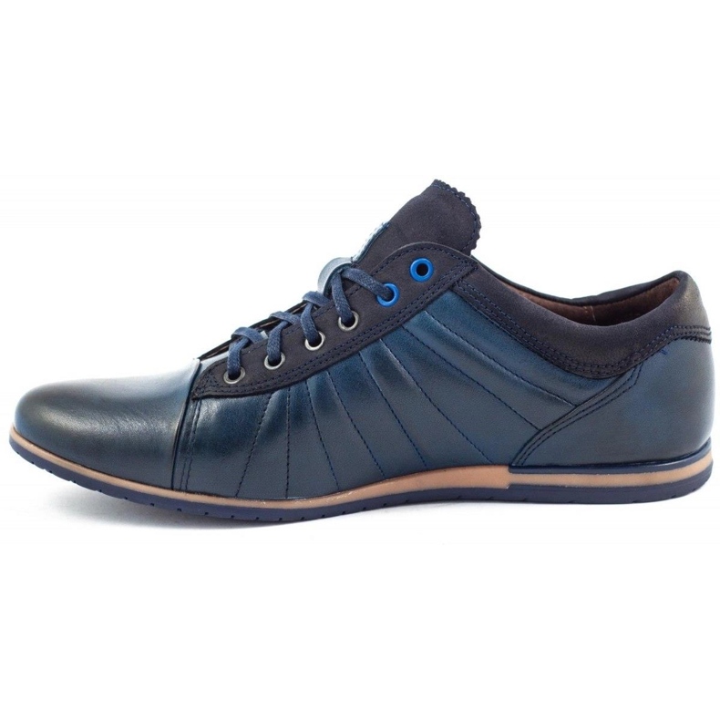 Lemar Herren Lederschuhe 1615 marineblau navy blau 1