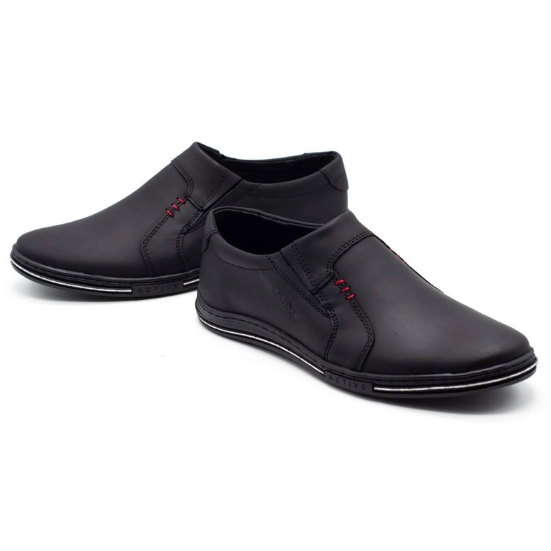 Polbut Herren Lederschuhe 334 schwarz 1