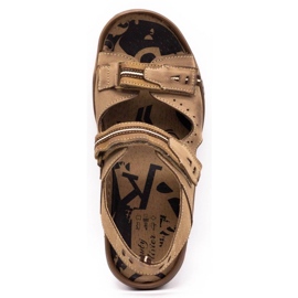 Mario Pala 448 braune Herrensandalen 1