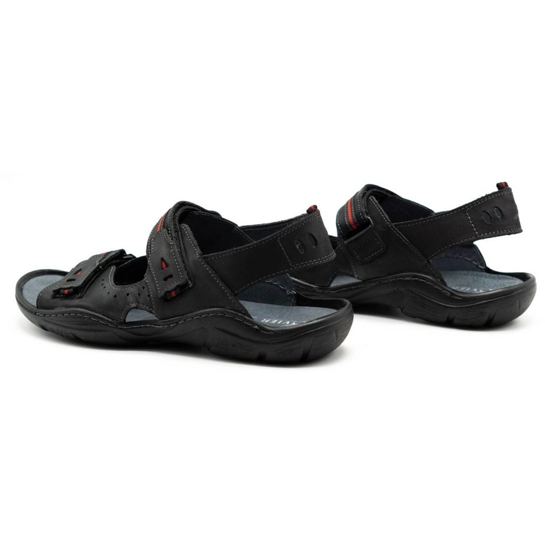 Mario Pala 448 schwarze Herrensandalen 1