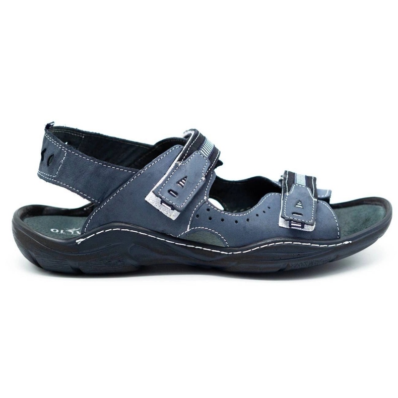 Mario Pala 448 dunkelblaue Herrensandalen marineblau 1