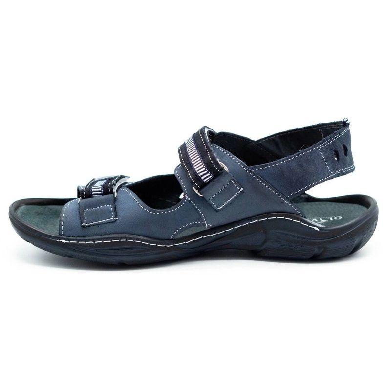 Mario Pala 448 dunkelblaue Herrensandalen navy blau 2