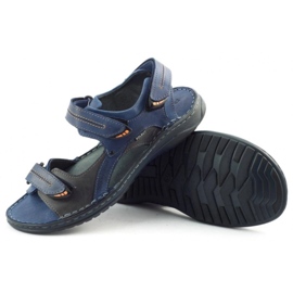 Polbut Sandalen SA04 Marineblau mit Grau mehrfarbig 2
