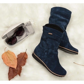 Olivier Lederstiefel Emi Warm Blau 1