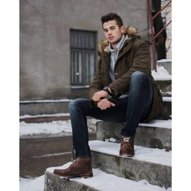 Olivier Herren Winterstiefel Schneestiefel 120 braun 1