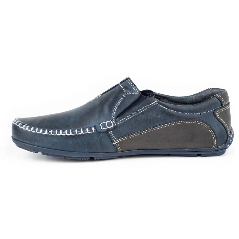 Olivier Herren Slipper 834 marineblau 1