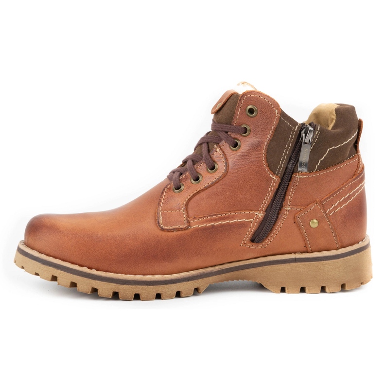 KOMODO Herren 885 brick isolierte Schneestiefel braun 1