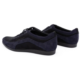 Polbut Herren Freizeitschuhe 2101P Marineblau Nubuk mit Schwarz 1