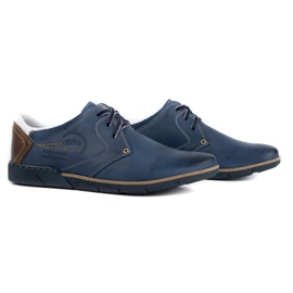 Polbut Herrenschuhe 2103 marineblau mit weiß mehrfarbig 1
