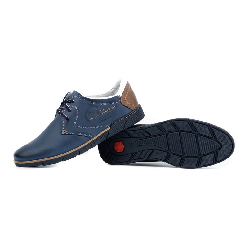 Polbut Herrenschuhe 2103 marineblau mit weiß mehrfarbig 2