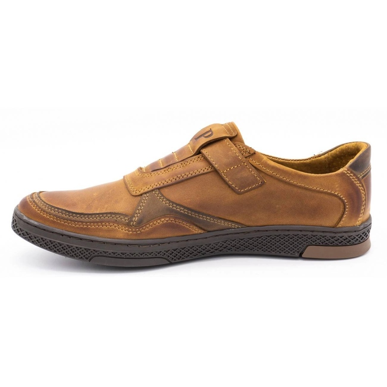 Polbut Herren Freizeitschuhe aus Leder 2102 camel braun 1