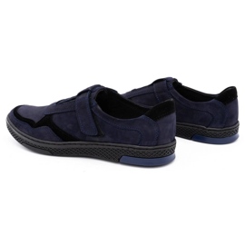 Polbut Herren Freizeitschuhe aus Leder 2102 marineblau 1