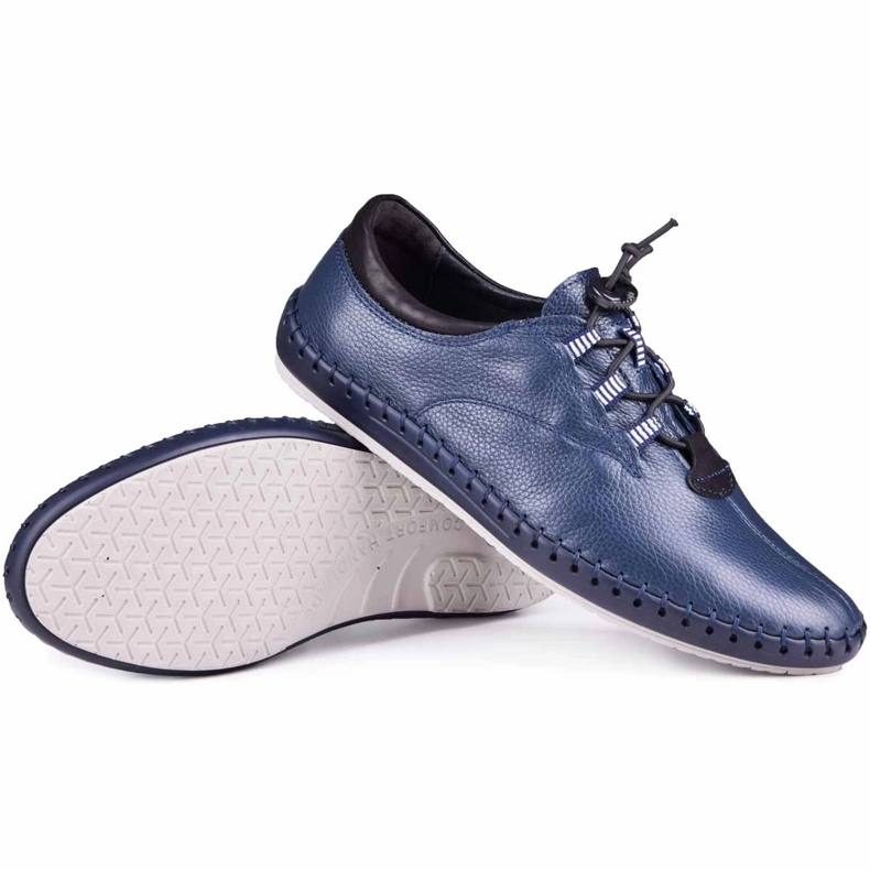 Kampol Herren Freizeitschuhe 337/63 marineblau Körnung 1