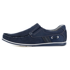 Kampol Herren Loafer mit Lochmuster für den Sommer 53/53/P marineblau 1