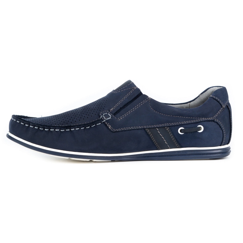Kampol Herren Loafer mit Lochmuster für den Sommer 53/53/P marineblau 1