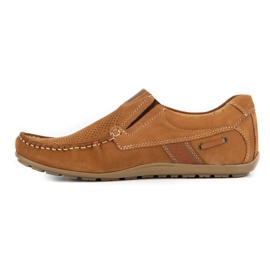 Kampol Herren Loafer mit Lochmuster für den Sommer 53 / BR / P braun 1