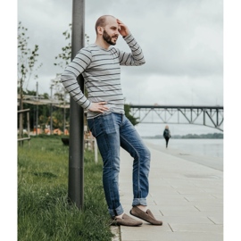 Polbut Herren Leder Loafer 2105P oliv grün 1