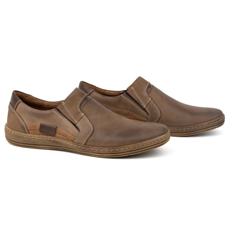 Olivier Herren Leder Loafer 520 braun 2