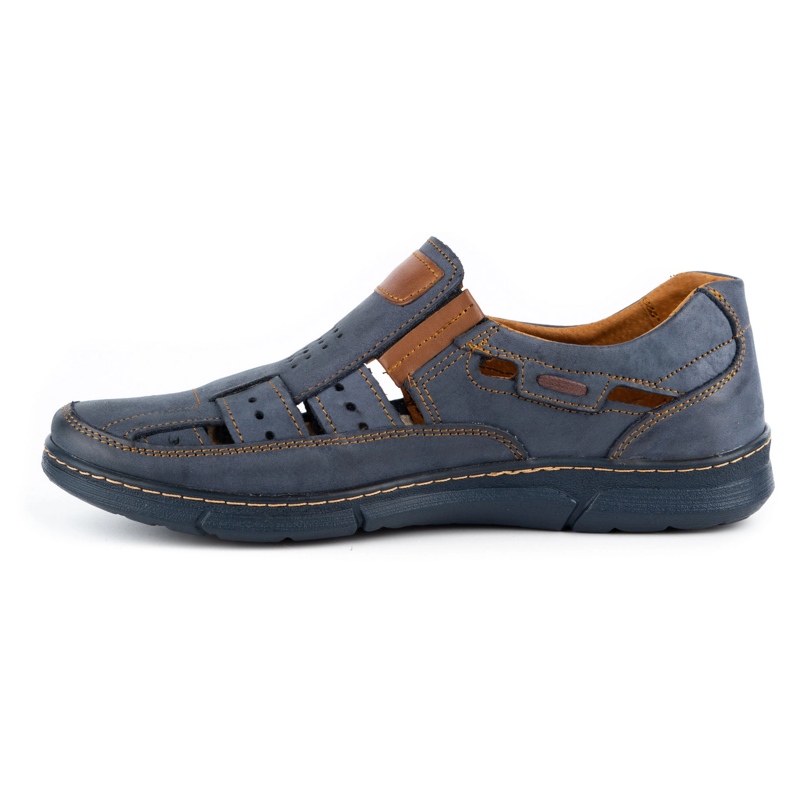 KENT Durchbrochene 601 Herrenschuhe für den Sommer marineblau 1
