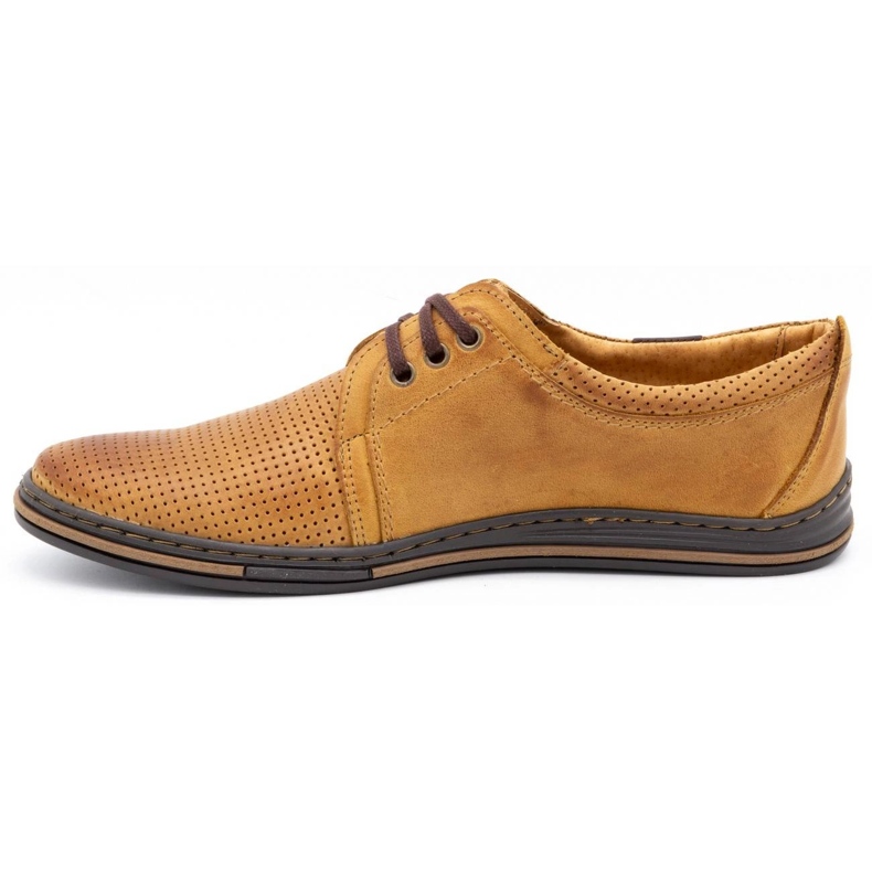 Polbut Leder Herrenschuhe 343 Perforation rot mehrfarbig orange 1