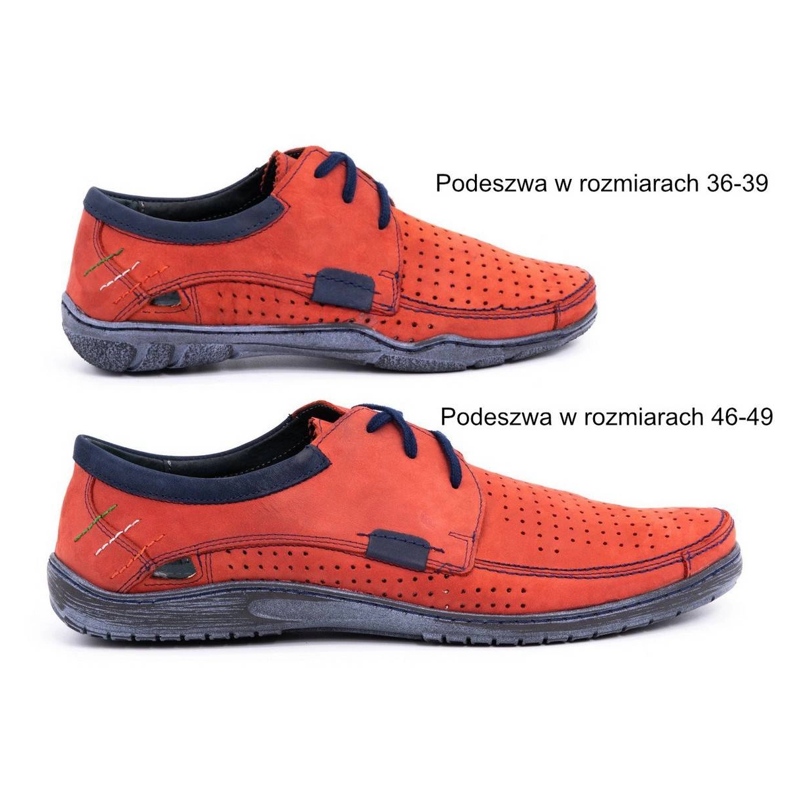 Mario Pala Herren durchbrochene Schuhe 563 rot 1