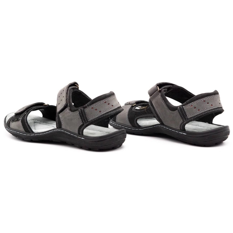 Olivier Herren Ledersandalen 295K grau 1