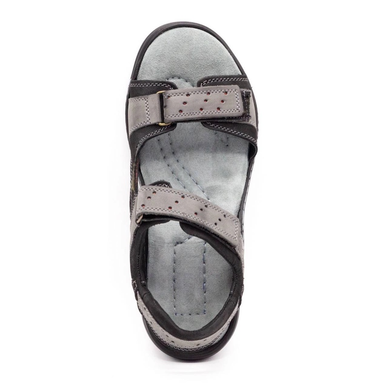 Olivier Herren Ledersandalen 295K grau 2