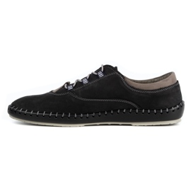 Olivier Casual Herrenschuhe 312K schwarz Nubuk 1