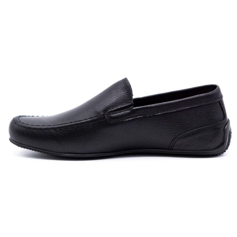 Polbut Herren Leder Loafer 2105 schwarz genarbt 1
