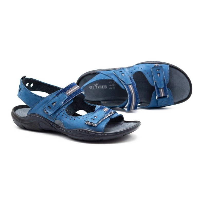 Olivier 448 blaue Herrensandalen 1
