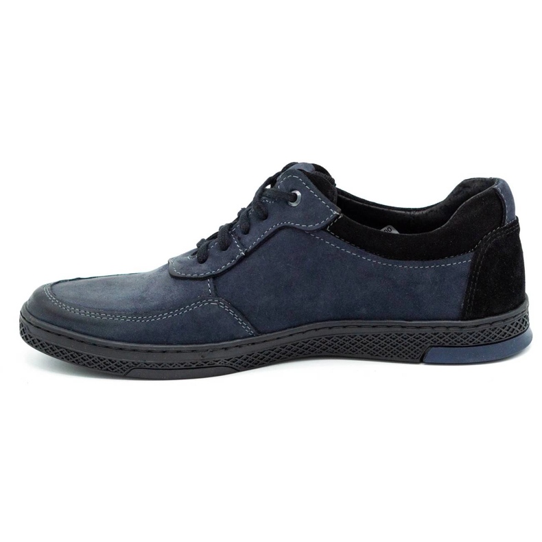 KOMODO Herren Leder Freizeitschuhe 918K marineblau 1