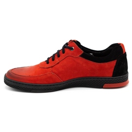 KOMODO Herren Leder Freizeitschuhe 918K rot 1