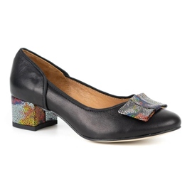 Olivier Schuhe für Damen Leder High Heels 2261 schwarz 1