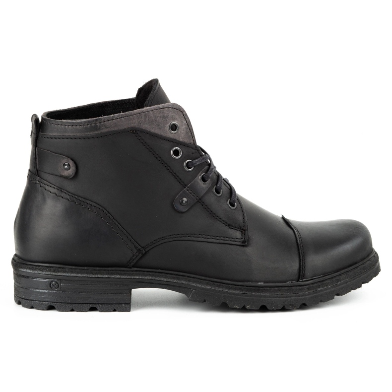 Polbut Schwarze Herren Winterschuhe C15F 1