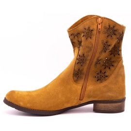 Olivier Bequeme Janet rote durchbrochene Stiefel orange 1