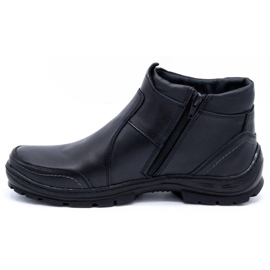 Olivier Herren Winter Lederstiefel 352MP schwarz 1