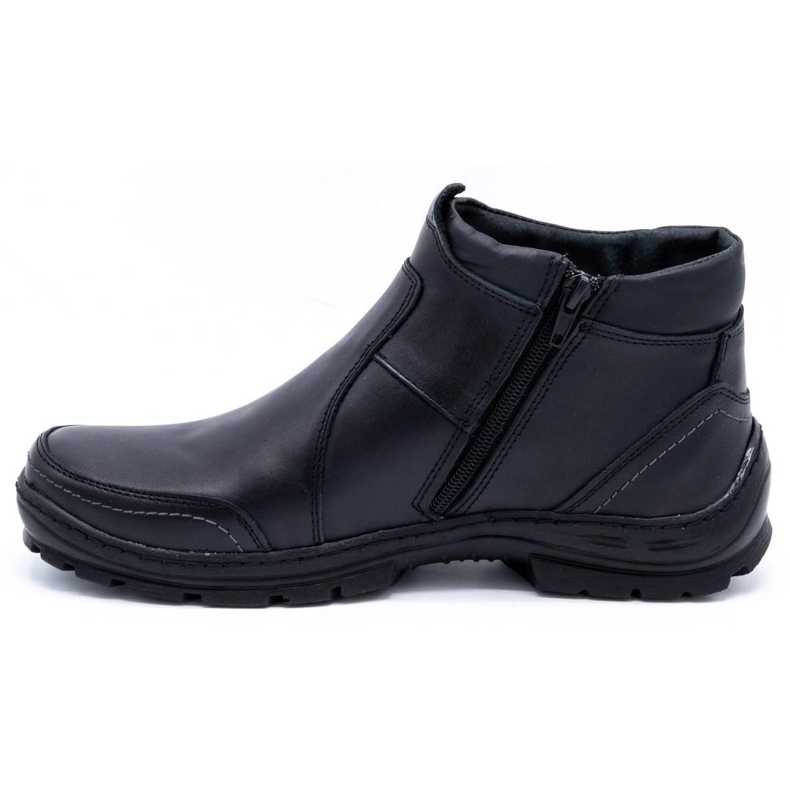 Olivier Herren Winter Lederstiefel 352MP schwarz 1